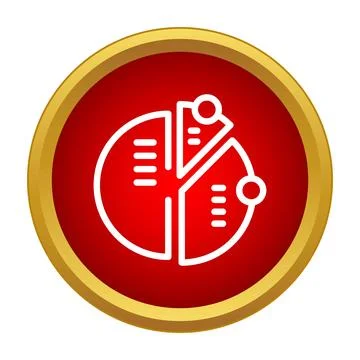 Pie chart icon illustrating data analysis and statistics Illustrazione stock