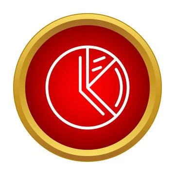 Pie chart icon illustrating data analysis and statistics Stock Illustration