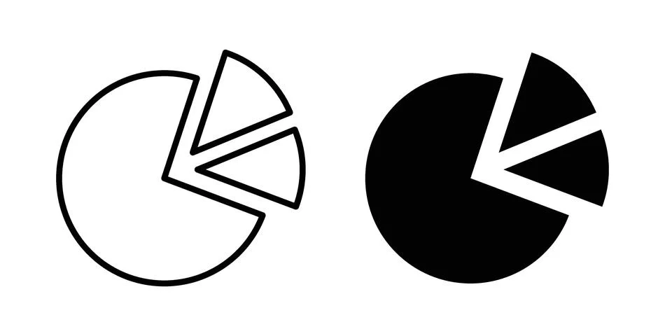 Pie chart icon Illustration Eps10 for web or app Illustrazione stock