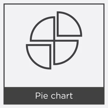 Pie chart icon isolated on white background Free Stock Illustration