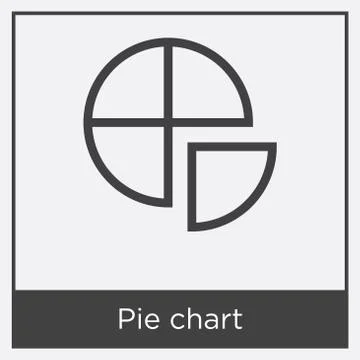 Pie chart icon isolated on white background Illustrazione stock gratuita