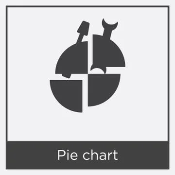 Pie chart icon isolated on white background Illustrazione stock gratuita