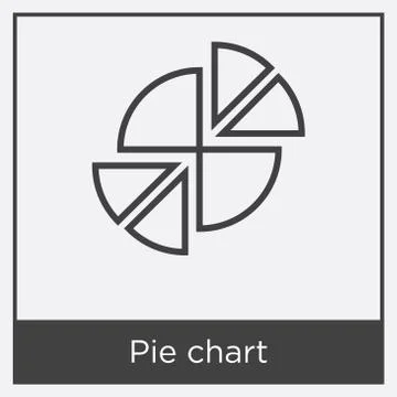 Pie chart icon isolated on white background Free Stock Illustration