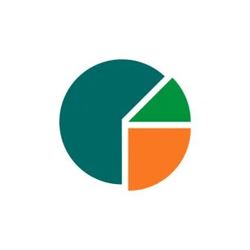 Pie chart icon isolated on white background. Vector illustration. Stock Illustration