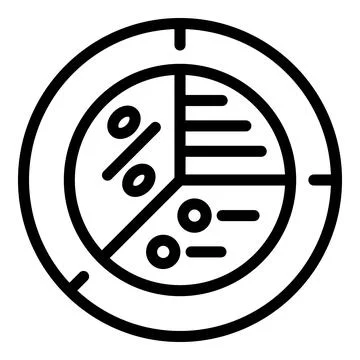 Pie chart icon outline vector. Customer team 스톡 일러스트