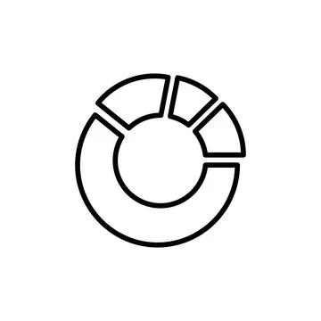 Pie Chart Icon Perfect for Data Visualization and Analytics Illustrazione stock