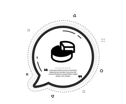 Pie chart icon. Presentation 3d graph sign. Vector Illustrazione stock