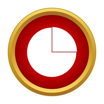 Pie chart icon showing 25 percent data Stock Illustration