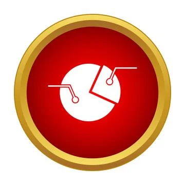 Pie chart icon showing statistical data analysis イラスト素材