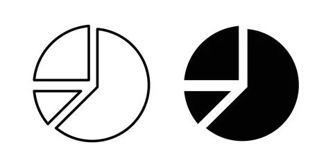 Pie chart icon symbol. Flat Vector illustration Stock Illustration