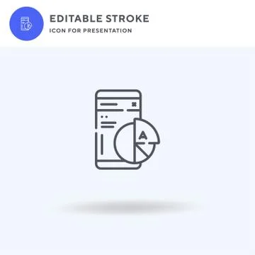 Pie Chart icon vector, filled flat sign, solid pictogram isolated on white, logo 스톡 일러스트