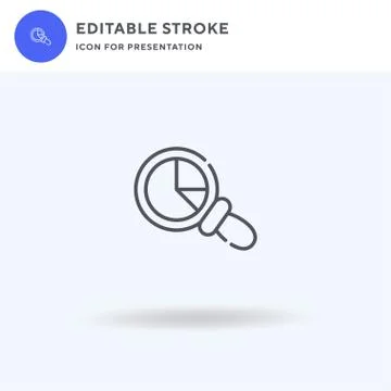 Pie Chart icon vector, filled flat sign, solid pictogram isolated on white, logo Illustrazione stock