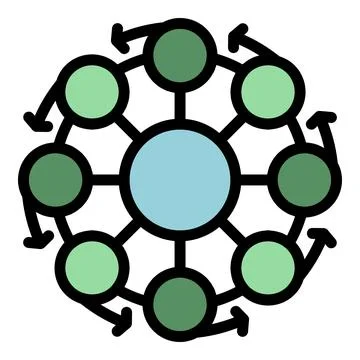 Pie chart icon vector flat Illustrazione stock