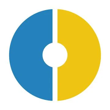 Pie chart icon vector graph diagram symbol for big data analytics reports Stockillustratie