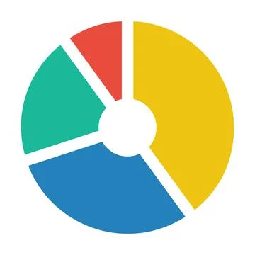 Pie chart icon vector graph diagram symbol for big data analytics reports Stockillustratie