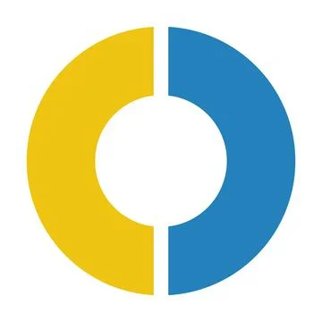 Pie chart icon vector graph diagram symbol for big data analytics reports Stock Illustration