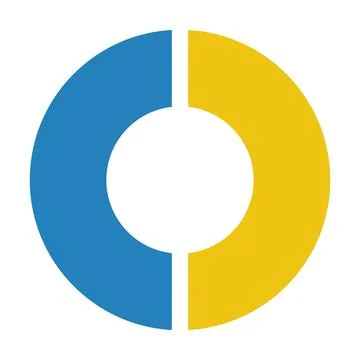 Pie chart icon vector graph diagram symbol for big data analytics reports Stockillustratie