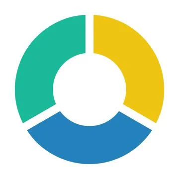 Pie chart icon vector graph diagram symbol for big data analytics reports Stock Illustration