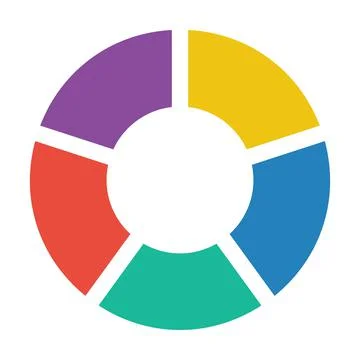 Pie chart icon vector graph diagram symbol for big data analytics reports Stock Illustration