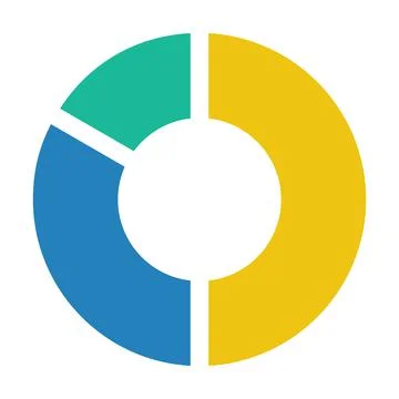 Pie chart icon vector graph diagram symbol for big data analytics reports 스톡 일러스트