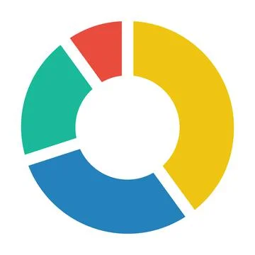 Pie chart icon vector graph diagram symbol for big data analytics reports Stock Illustration