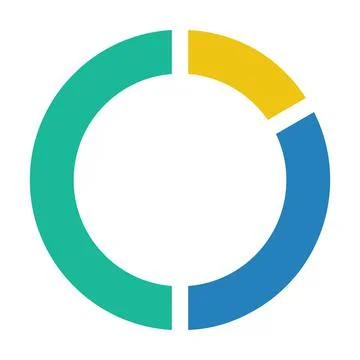 Pie chart icon vector graph diagram symbol for big data analytics reports Stockillustratie