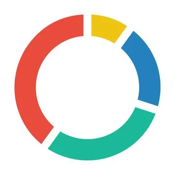 Pie chart icon vector graph diagram symbol for big data analytics reports Stock Illustration