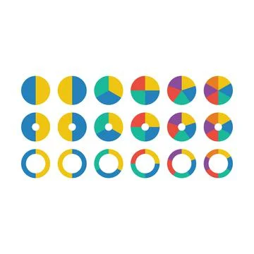 Pie chart icon vector graph diagram symbol for big data analytics reports Stockillustratie