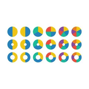 Pie chart icon vector graph diagram symbol for big data analytics reports Stock Illustration