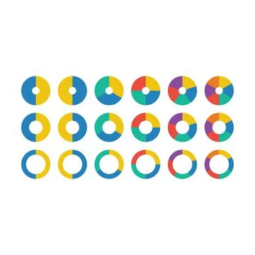 Pie chart icon vector graph diagram symbol for big data analytics reports 스톡 일러스트