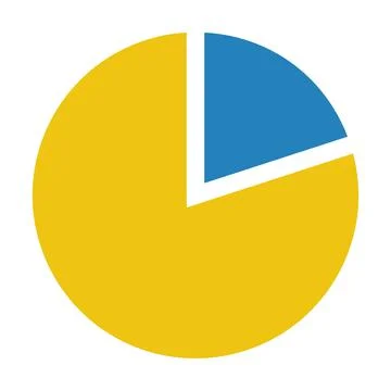 Pie chart icon vector graph diagram symbol for big data analytics reports Stockillustratie