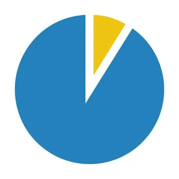 Pie chart icon vector graph diagram symbol for big data analytics reports Stock Illustration
