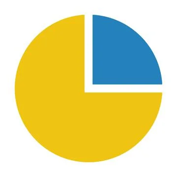 Pie chart icon vector graph diagram symbol for big data analytics reports 스톡 일러스트