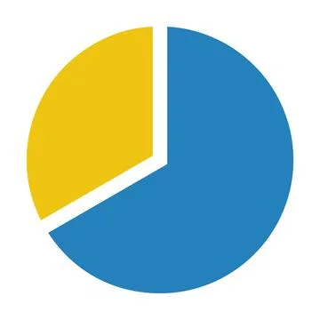 Pie chart icon vector graph diagram symbol for big data analytics reports Stock Illustration
