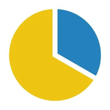 Pie chart icon vector graph diagram symbol for big data analytics reports Stockillustratie
