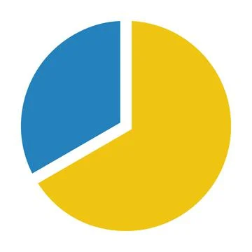 Pie chart icon vector graph diagram symbol for big data analytics reports Stockillustratie