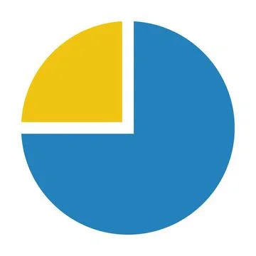 Pie chart icon vector graph diagram symbol for big data analytics reports Stock Illustration