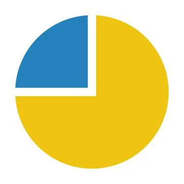 Pie chart icon vector graph diagram symbol for big data analytics reports Stock Illustration