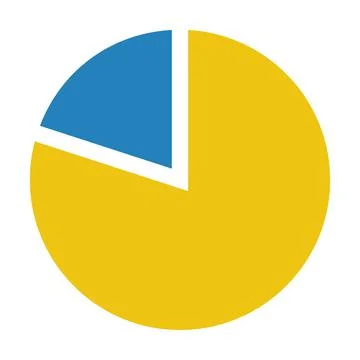 Pie chart icon vector graph diagram symbol for big data analytics reports 스톡 일러스트