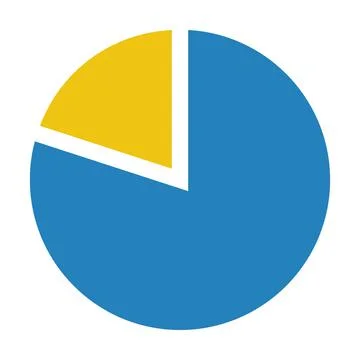 Pie chart icon vector graph diagram symbol for big data analytics reports 스톡 일러스트