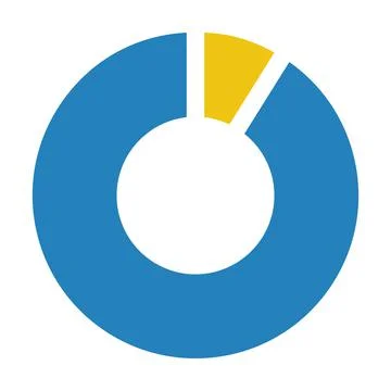 Pie chart icon vector graph diagram symbol for big data analytics reports 스톡 일러스트
