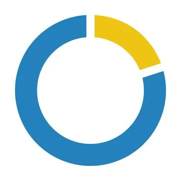 Pie chart icon vector graph diagram symbol for big data analytics reports 스톡 일러스트