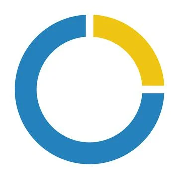 Pie chart icon vector graph diagram symbol for big data analytics reports Stockillustratie