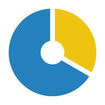 Pie chart icon vector graph diagram symbol for big data analytics reports 스톡 일러스트