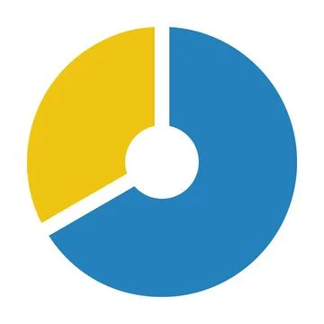 Pie chart icon vector graph diagram symbol for big data analytics reports Stock Illustration