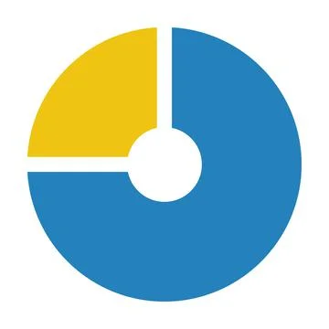 Pie chart icon vector graph diagram symbol for big data analytics reports Stockillustratie