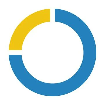 Pie chart icon vector graph diagram symbol for big data analytics reports 스톡 일러스트