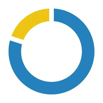 Pie chart icon vector graph diagram symbol for big data analytics reports 스톡 일러스트