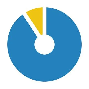 Pie chart icon vector graph diagram symbol for big data analytics reports Stock Illustration
