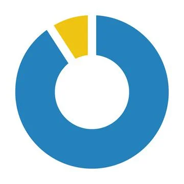Pie chart icon vector graph diagram symbol for big data analytics reports Stockillustratie